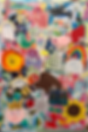 Colorful custom sibling collage made from Connor and Katie's original children's drawings and artwork.