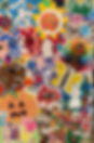 Colorful custom collage made from Morrison's original children's drawings and artwork.