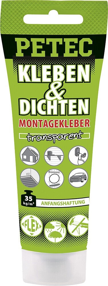 Montagekleber Petec Kleben & Dichten Inhalt 80 g Farbe transparent