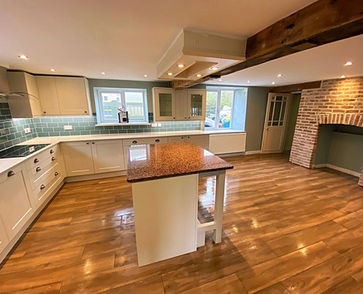 Modernised country style kitchen with island 