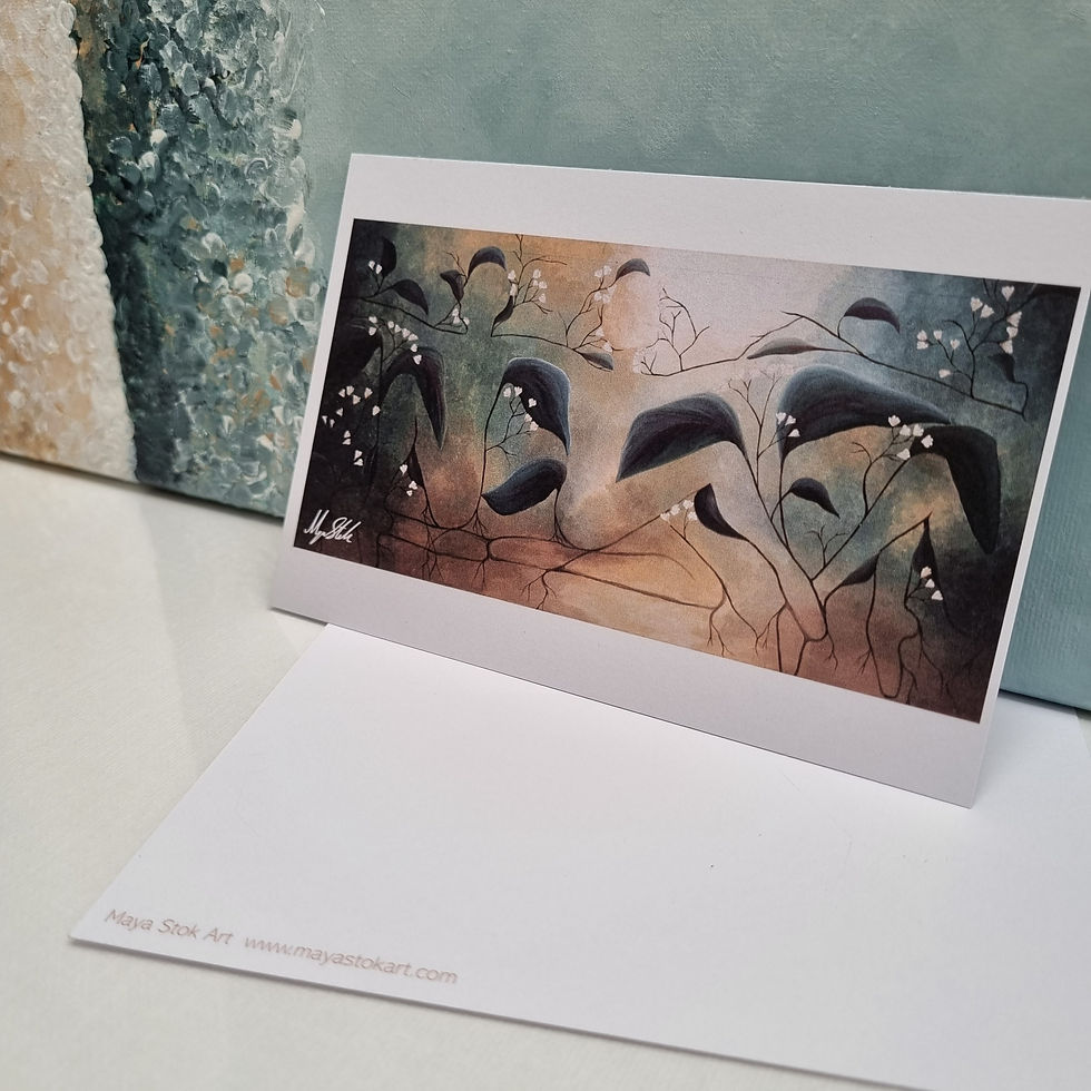 "Leaves & dancers" Greeting card