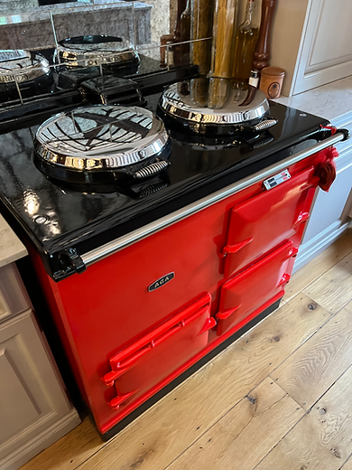 clean red AGA by Oven Sheen