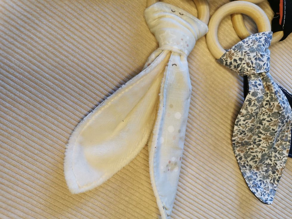 Miniature : Anneau de dentition/Hochet oreilles de lapin