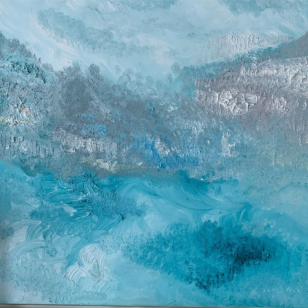 Hillside Escape, acrylics