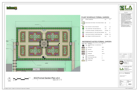 Formal Garden Schematic Plan