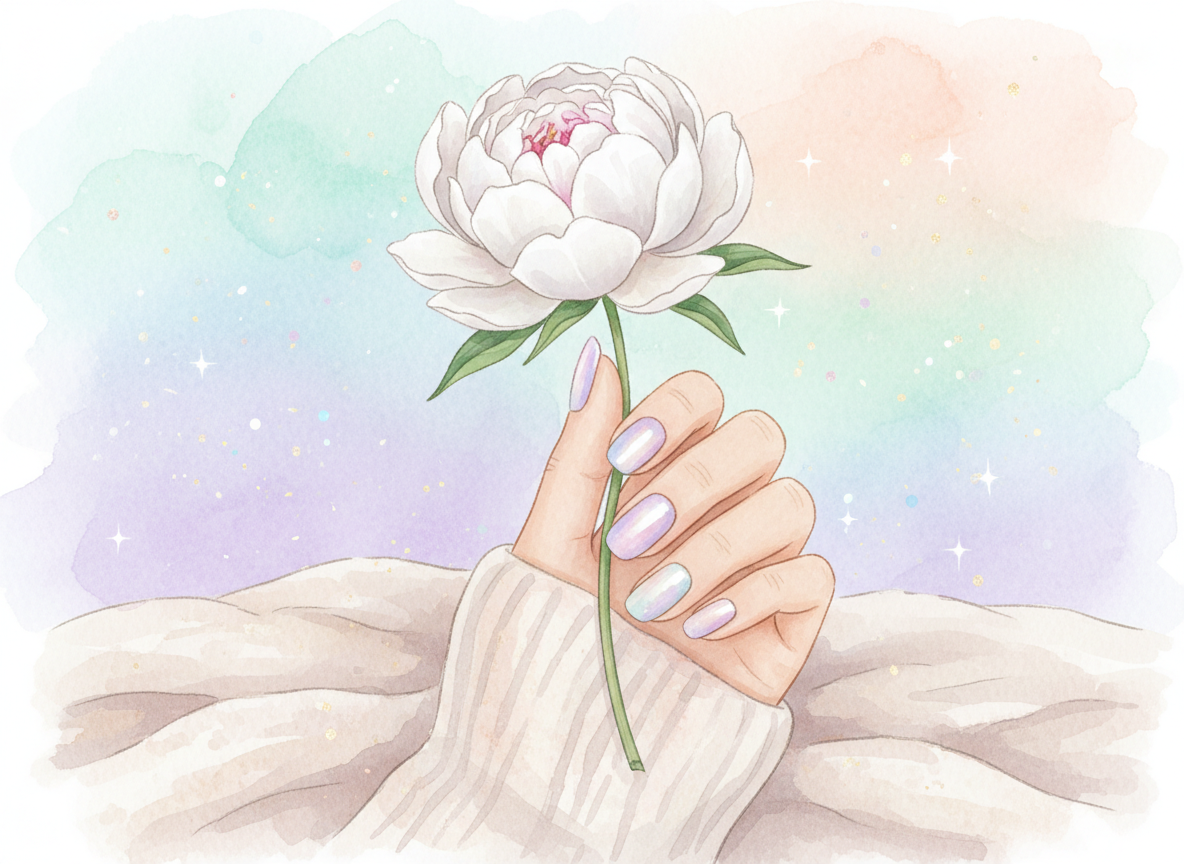 Gel manicure – shiny, long-lasting nails with gel polish, cuticle care, and hand massage at Peace & Whimsy Co.