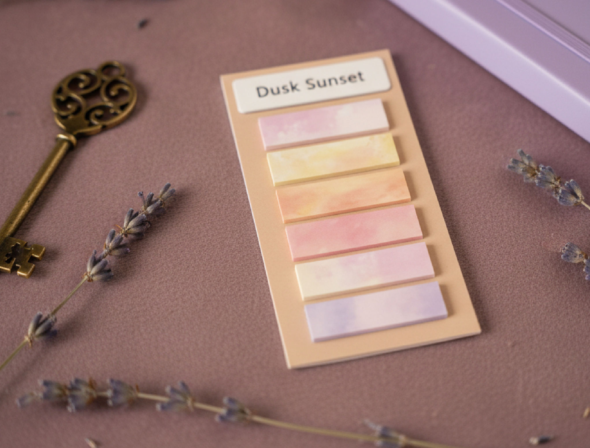 Sticky Index Tabs (120 pcs) — Pastel Gradient “Dusk Sunset”