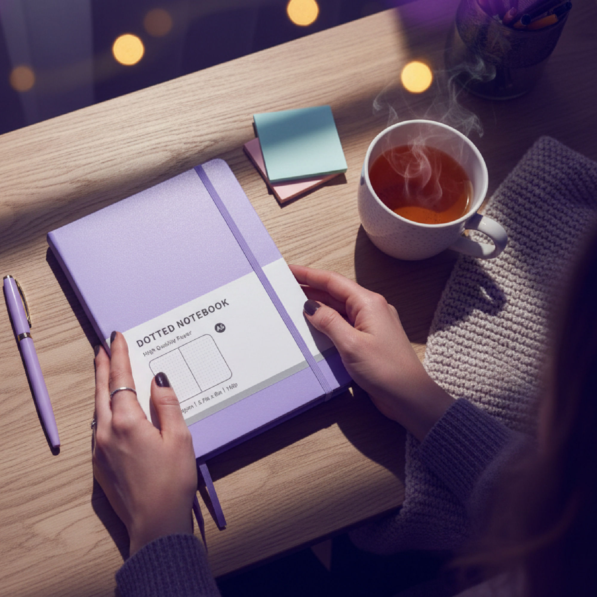 A5 Dotted Bullet Journal – Lavender