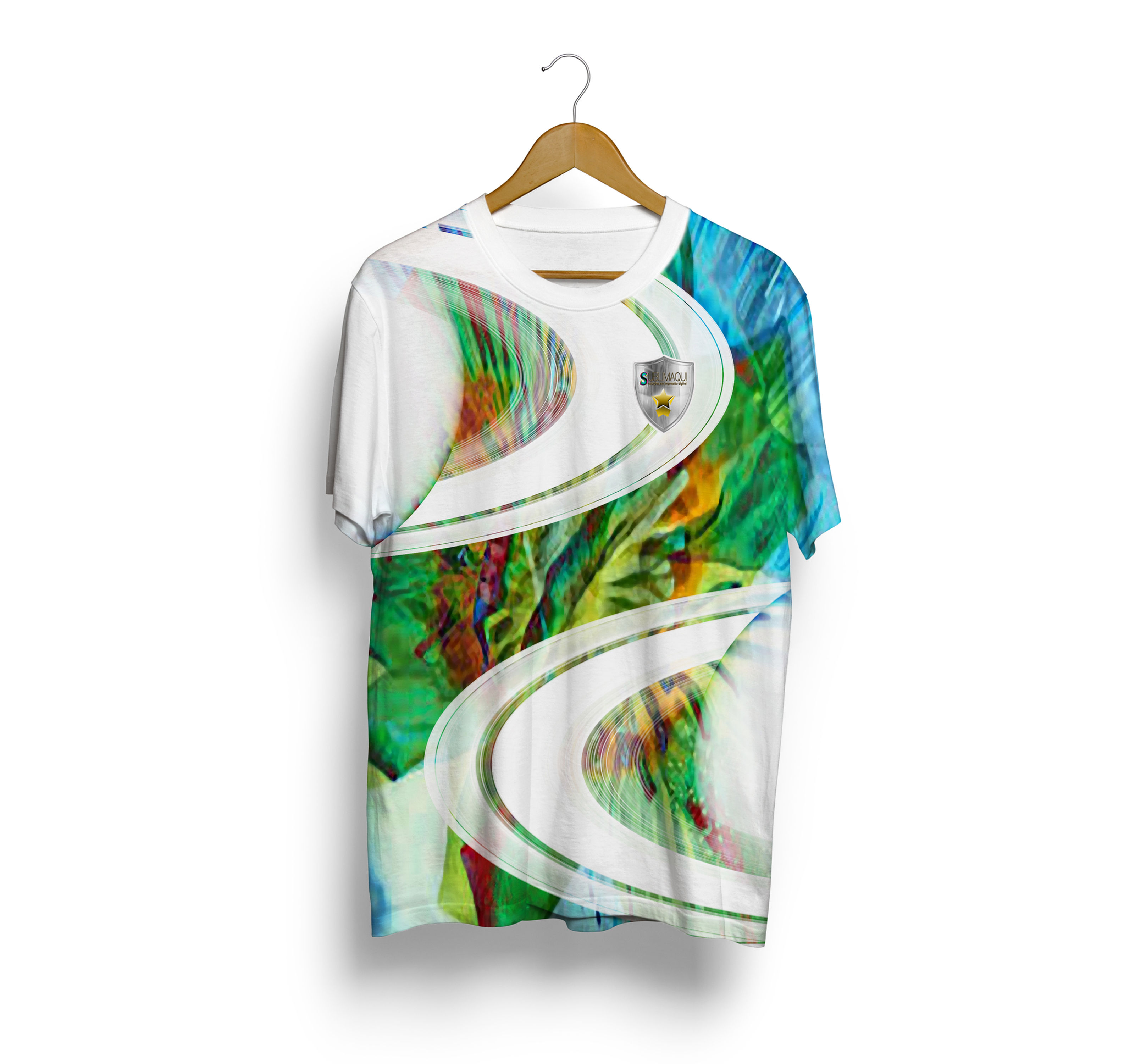 Camiseta futebol colorida