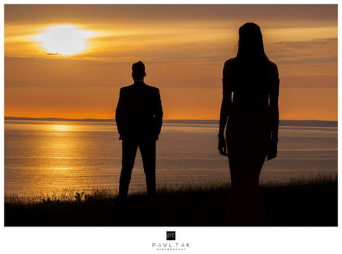 Sunset couple shoot Wales Paul Tak Photography