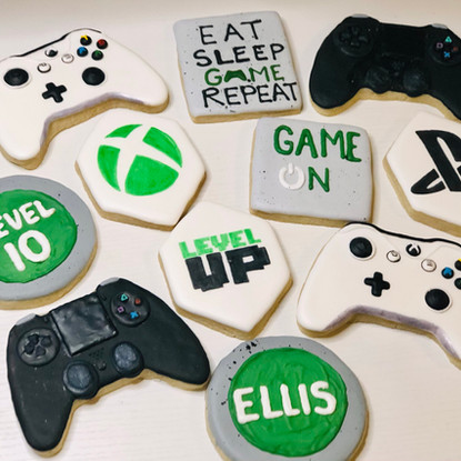 Gamer 10th Birthday Cookies