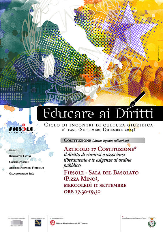 "Articolo 17 della Costituzione" (Fiesole, 11 settembre 2024)