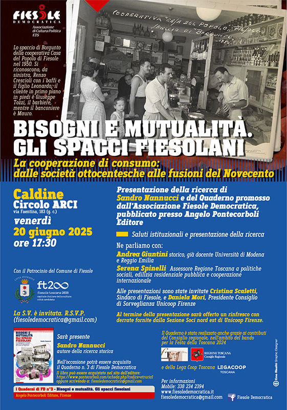 "Bisogni e mutualità ", presentazione a Caldine (20 giugno 2025)