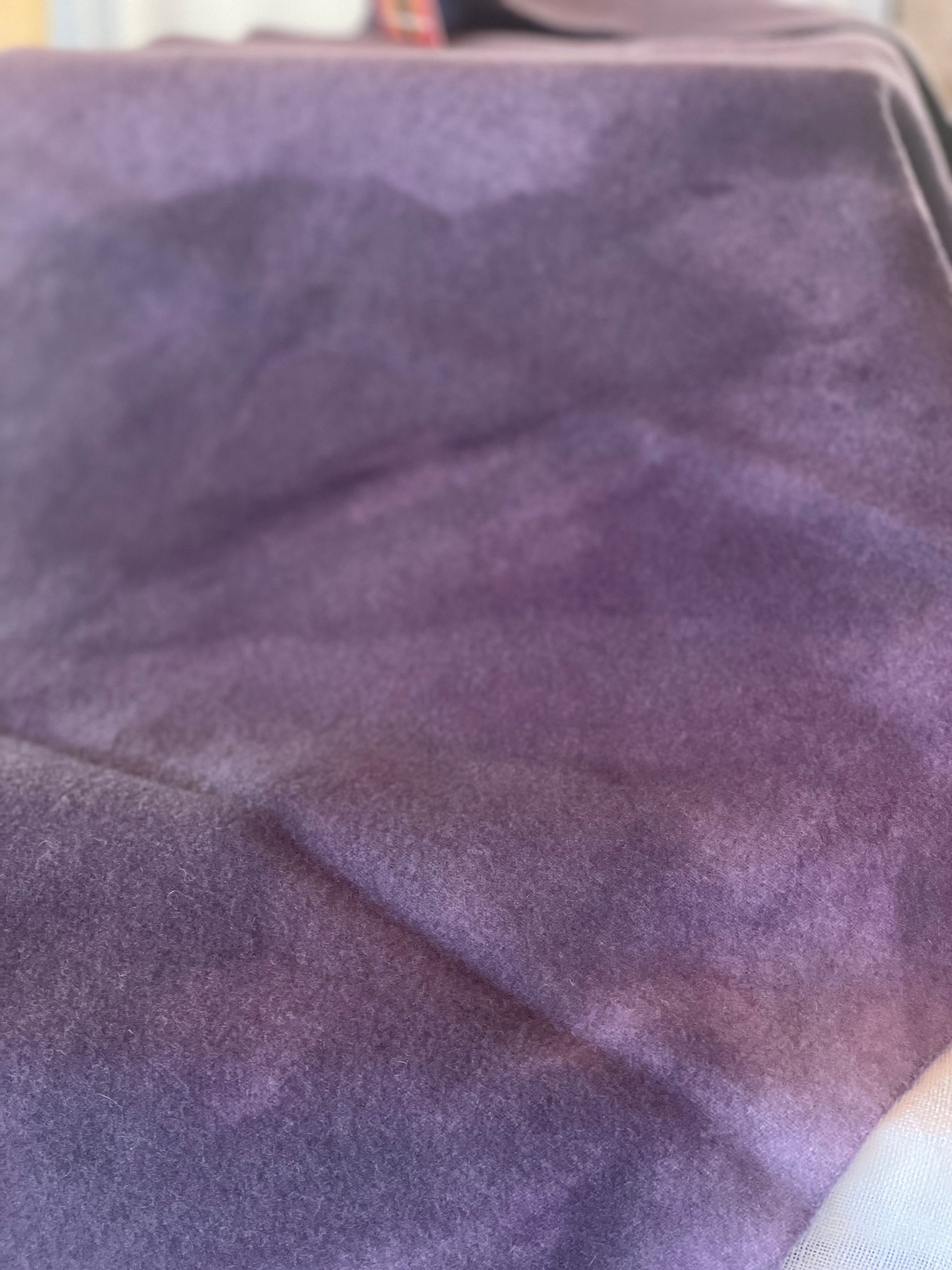 Hand dyed wool fat quarter, Black Magic mottled