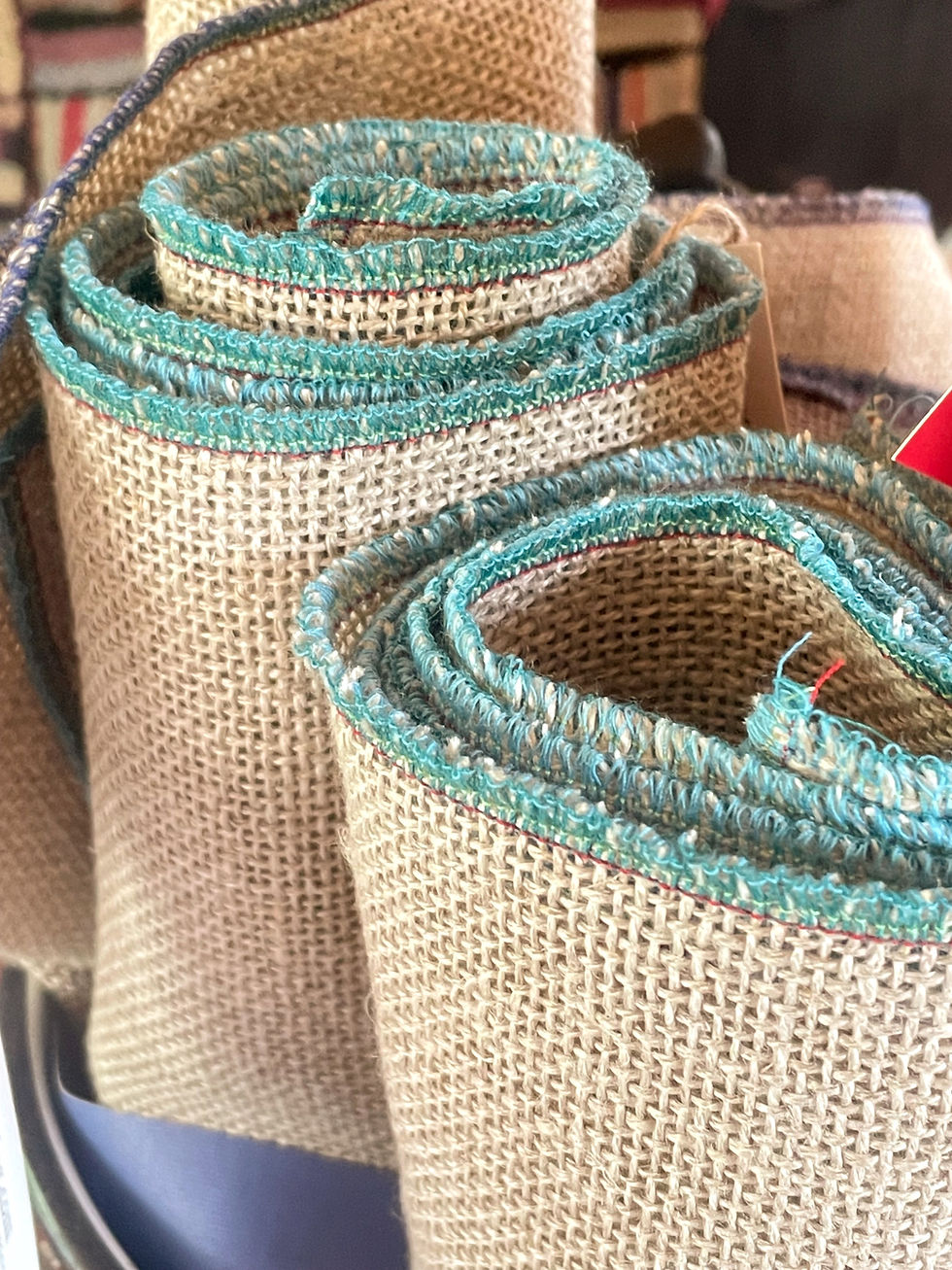 Thumbnail: Serged Unbleached Primitive Rug Hooking Linen
