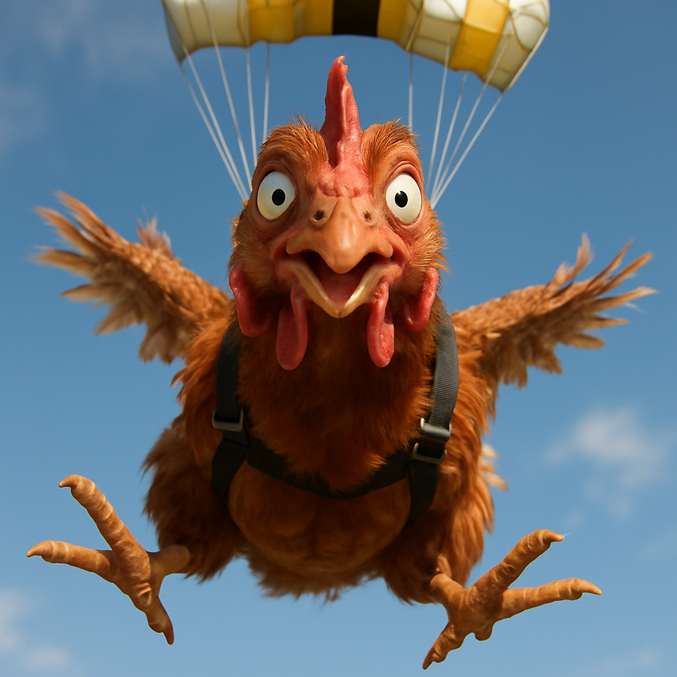 Parachute Chicken -Skydiving Squad: Funny Animal PFPs to Match with Your Friends