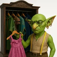 Funny Goblin Fashion Designer | 3D Fantasy Game Profile Picture (PFP)