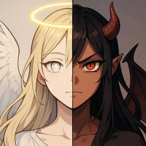 Angel vs Demon Anime Girl | Epic Duality PFP for Gamers