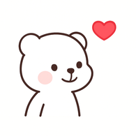 Cute Brown Bear Couple PFP | Kawaii Avatar Looking Left with Heart (Matching Profile Picture) - girl