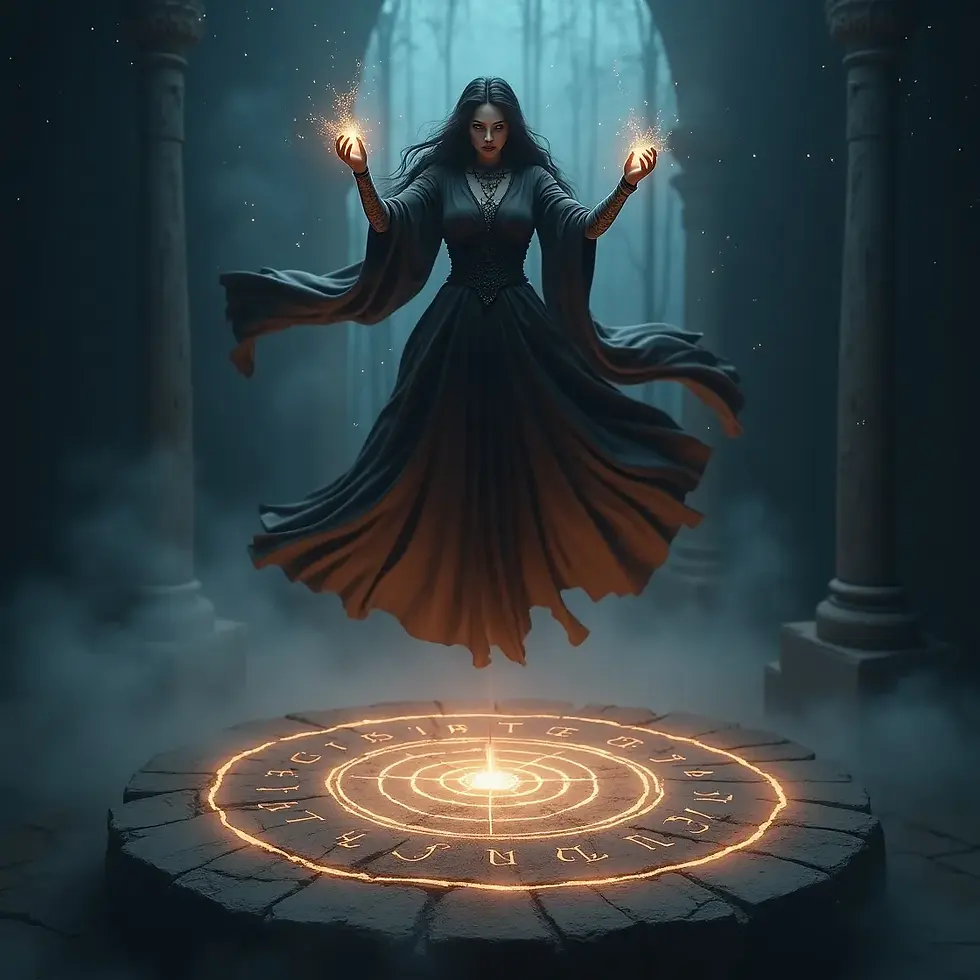 Mystic Sorceress in Spell Circle | Epic Magic PFP for Gamers