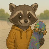 Skater Raccoon Squad | 9 Unique Square Avatars for Gamers
