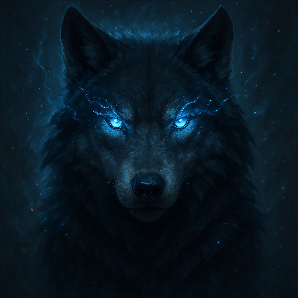 Mystic Alpha Wolf | Electrifying Gaze in the Shadows
