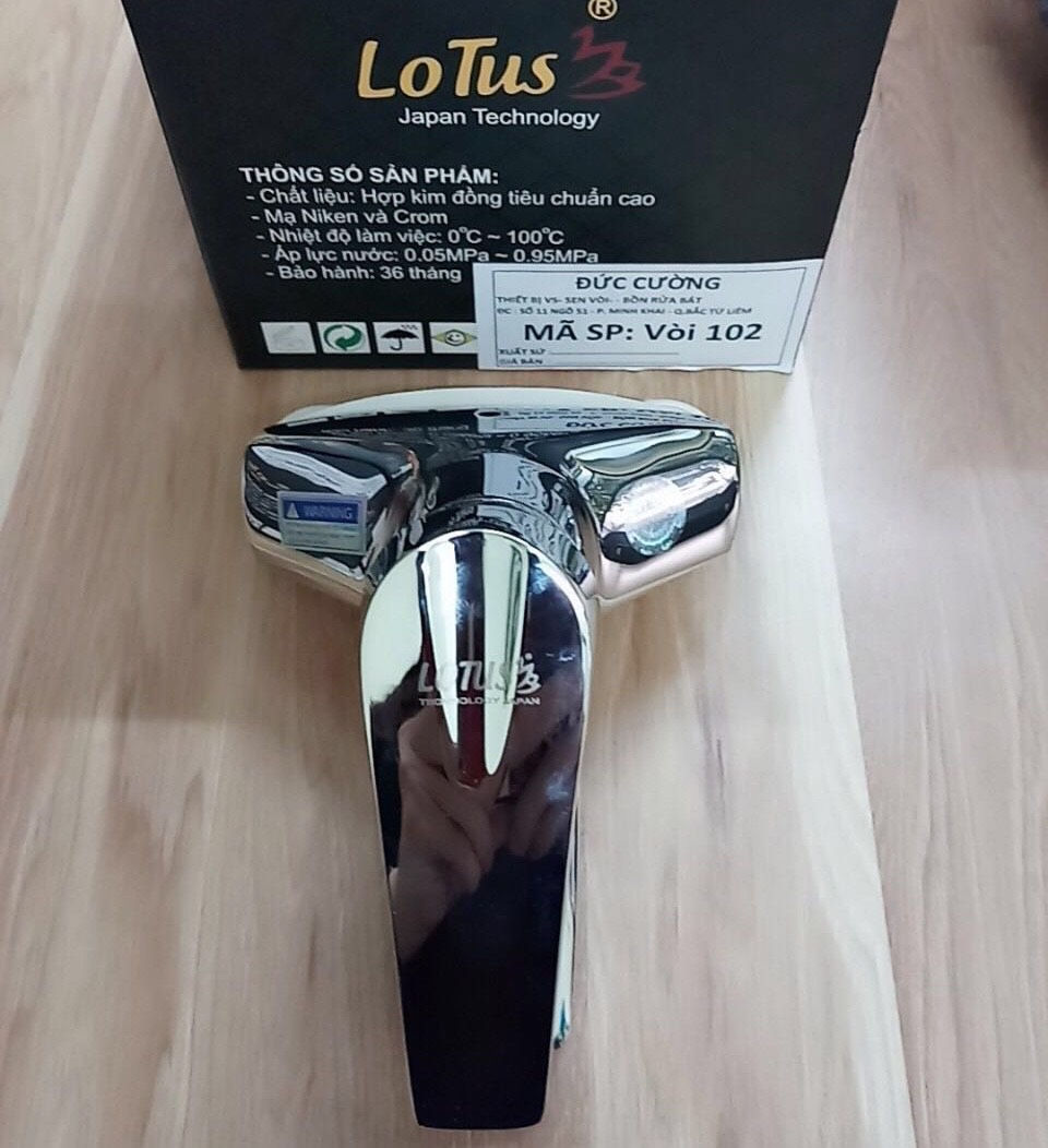 VÒI RỬA MẶT 3 LỖ 102 - LOTUSLIFE - hình 1