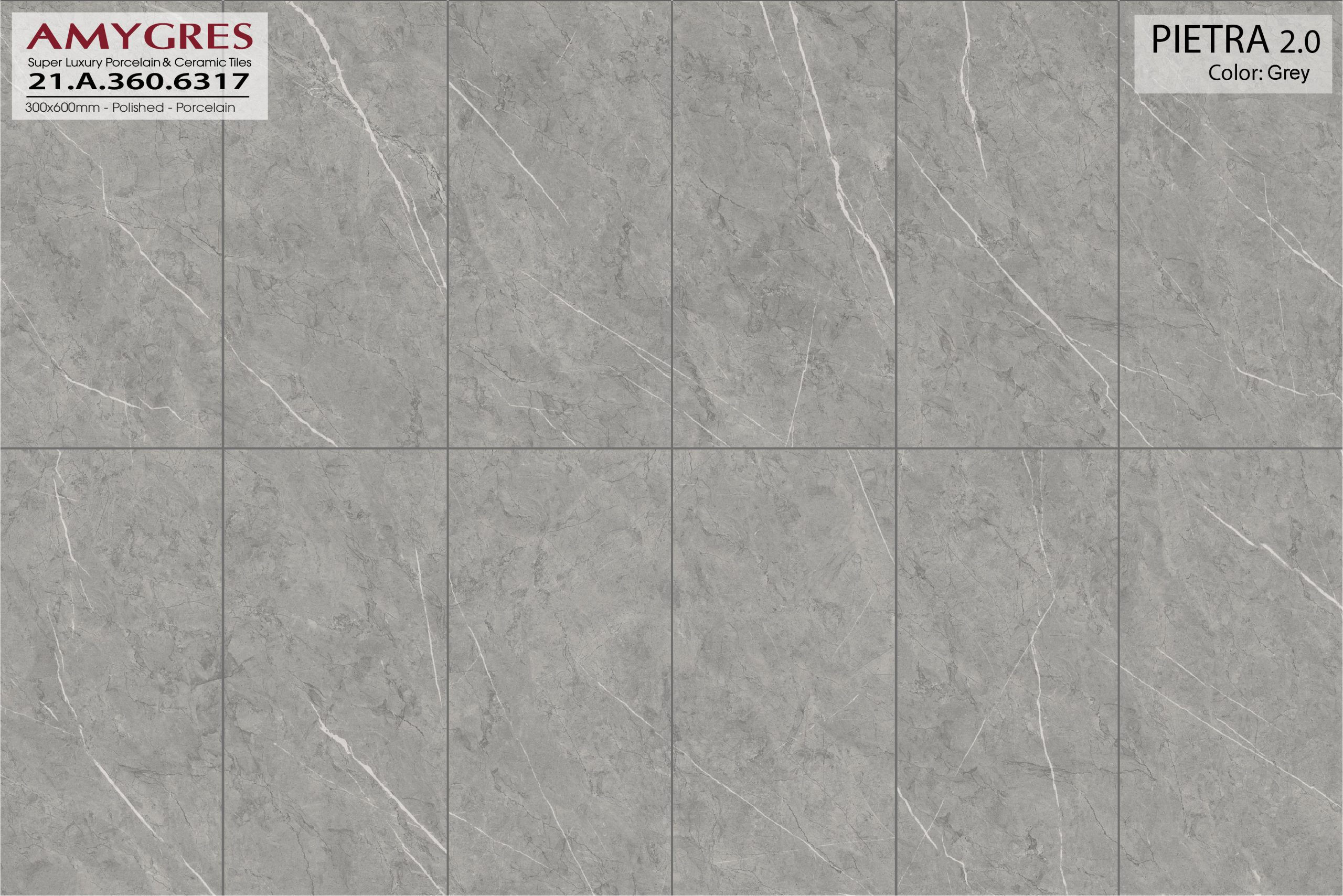 Gạch ốp lát Á Mỹ 300x600mm Pietra 2.0 6317 - AMY Tây Hà - hình 1