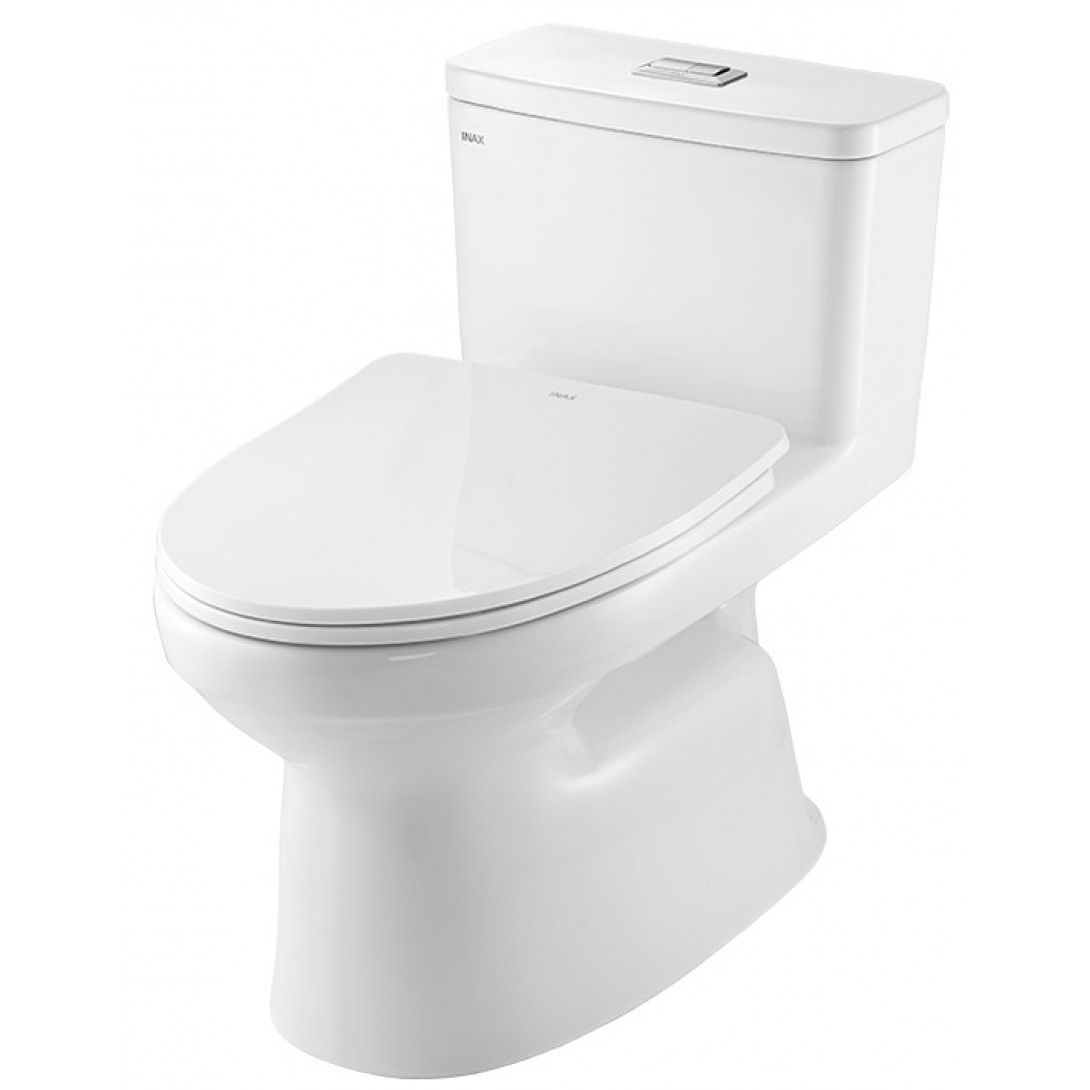 Bồn Cầu INAX AC-969VN-2 (AC969VN-2) 1 Khối Aqua Ceramic Nắp CF-600VS - hình 1
