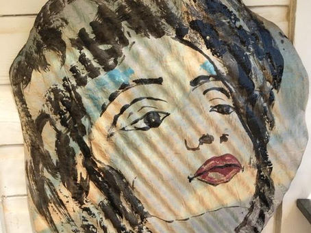 Coretta King, ceramic disc 26 x 24 1/2", porcelain