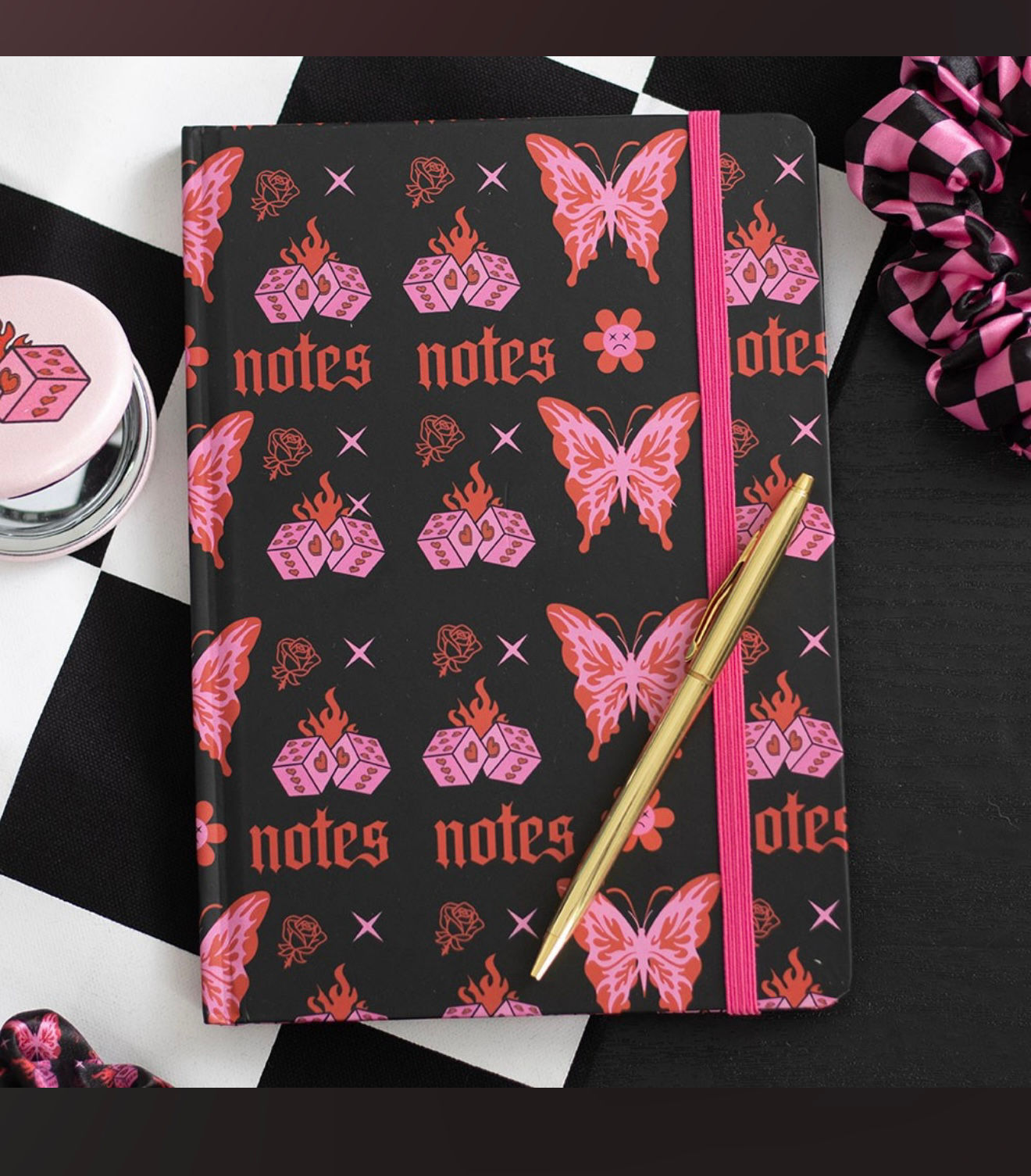 FLAMING BUTTERFLY A5 NOTEBOOK