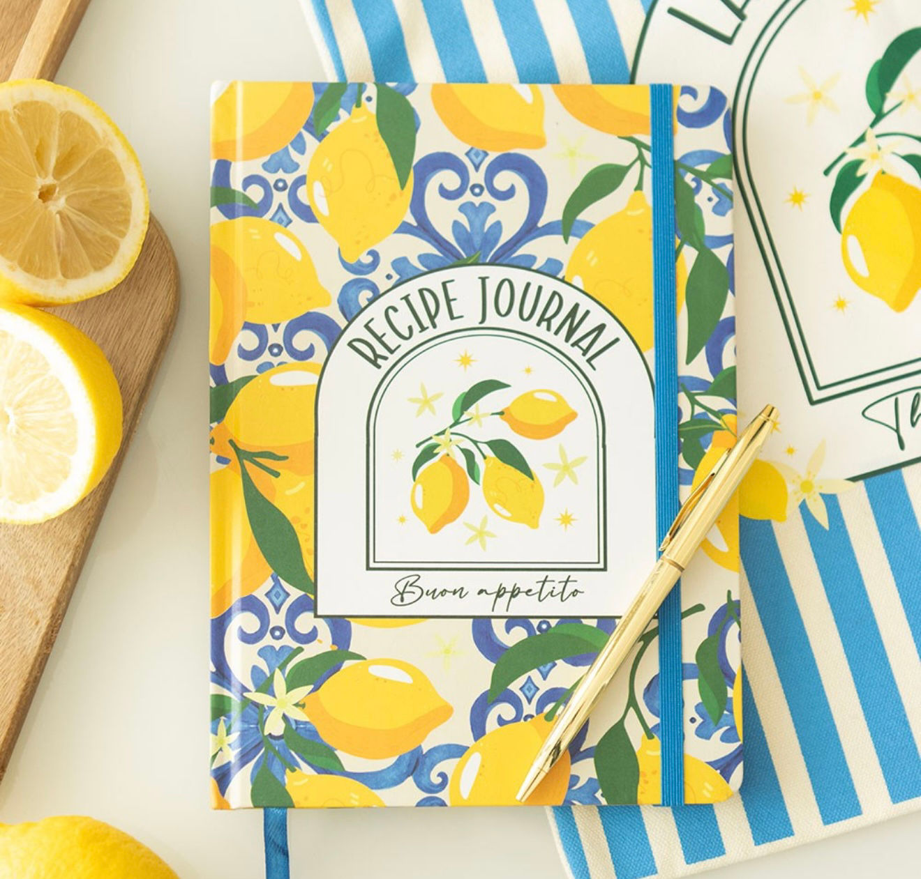 ITALIAN LEMON PRINT A5 RECIPE JOURNAL