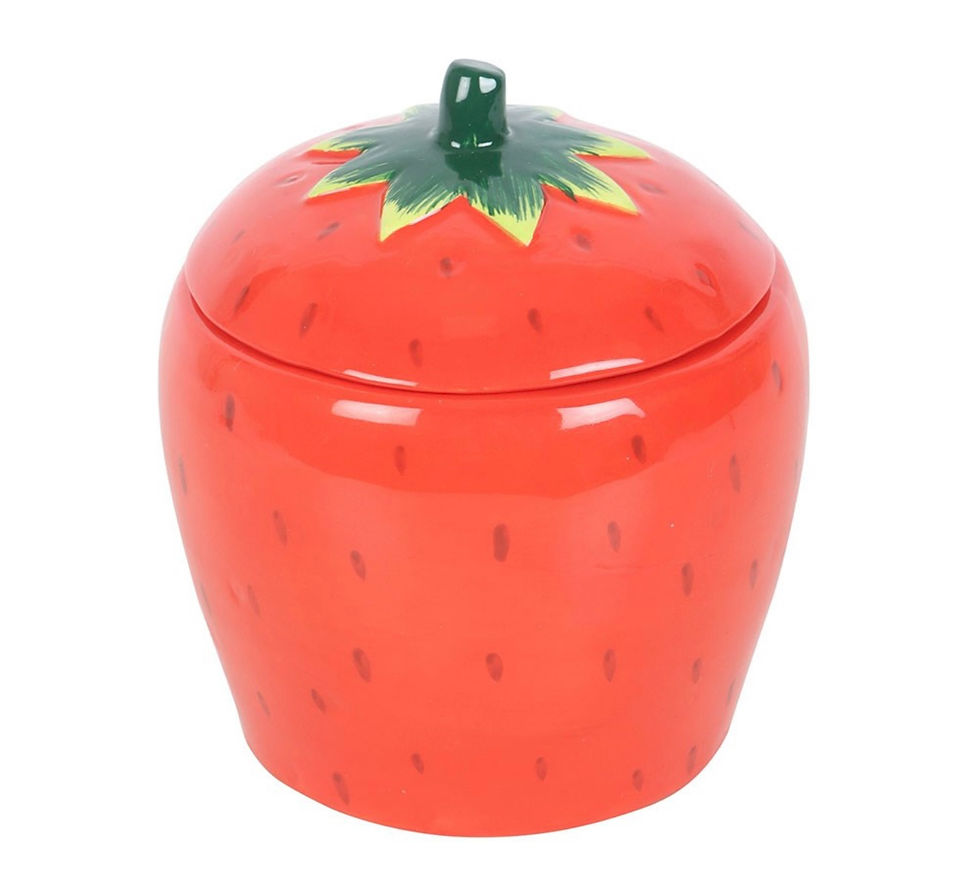 Thumbnail: STRAWBERRY SHAPED CANDLE JAR