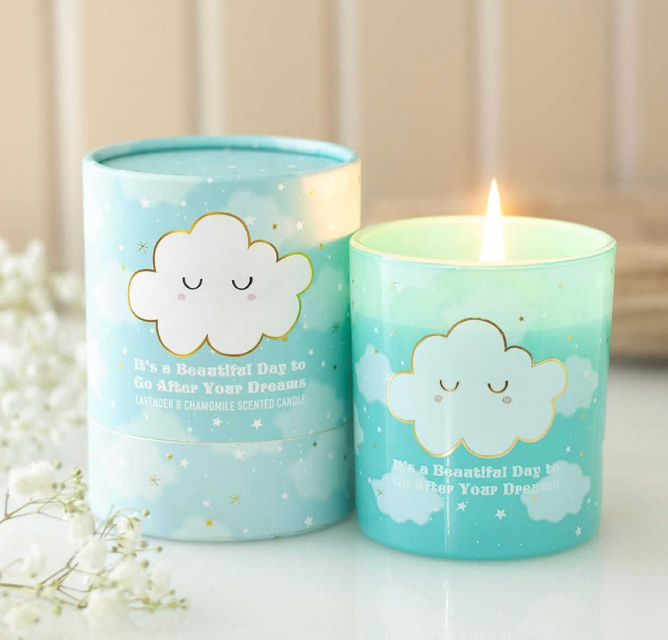 CLOUD PRINT LAVENDER & CHAMOMILE CANDLE