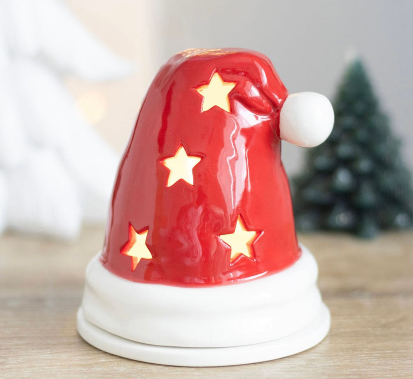 SANTA HAT TEALIGHT HOLDER
