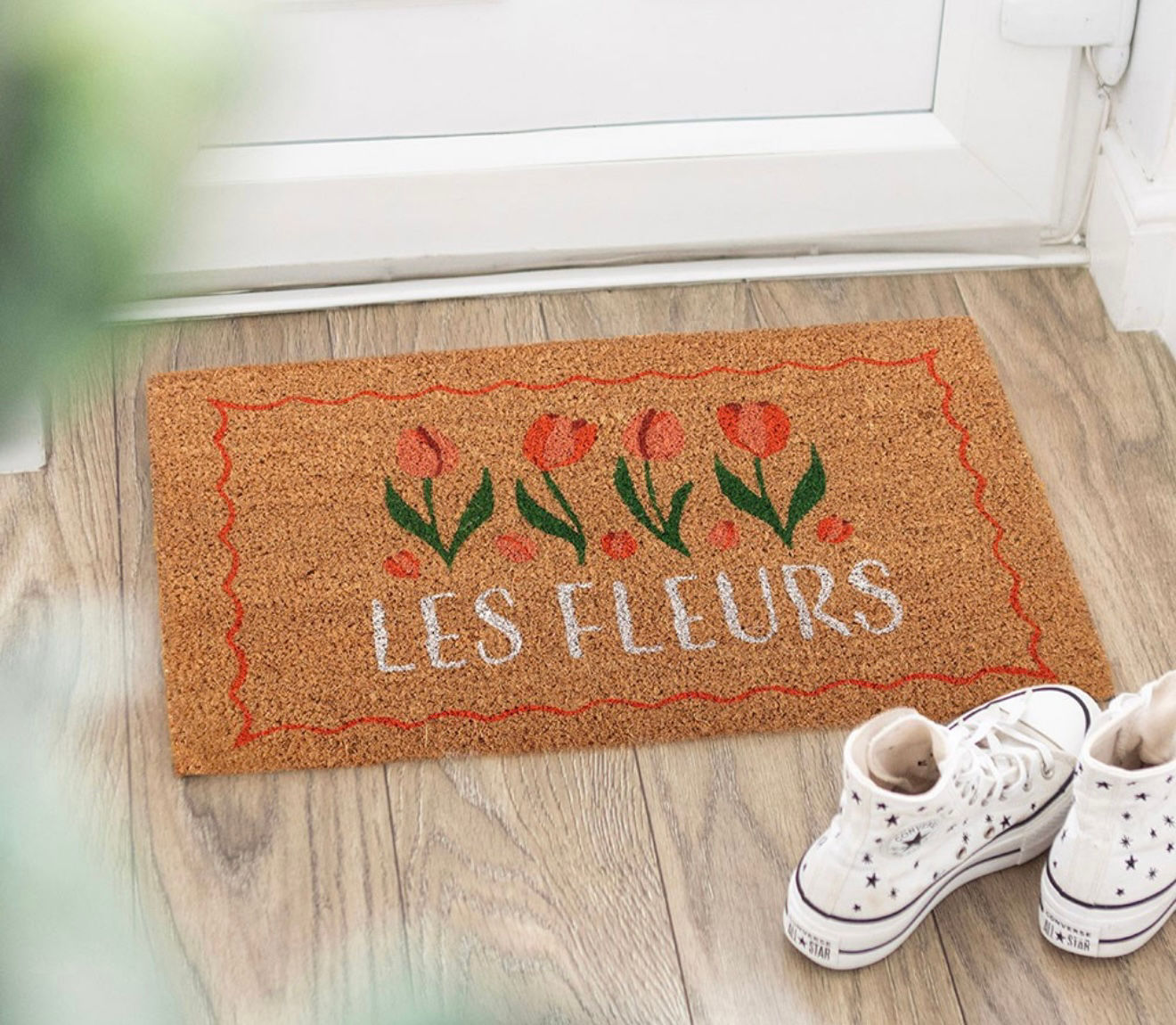 NATURAL LES FLEURS TULIP DOORMAT