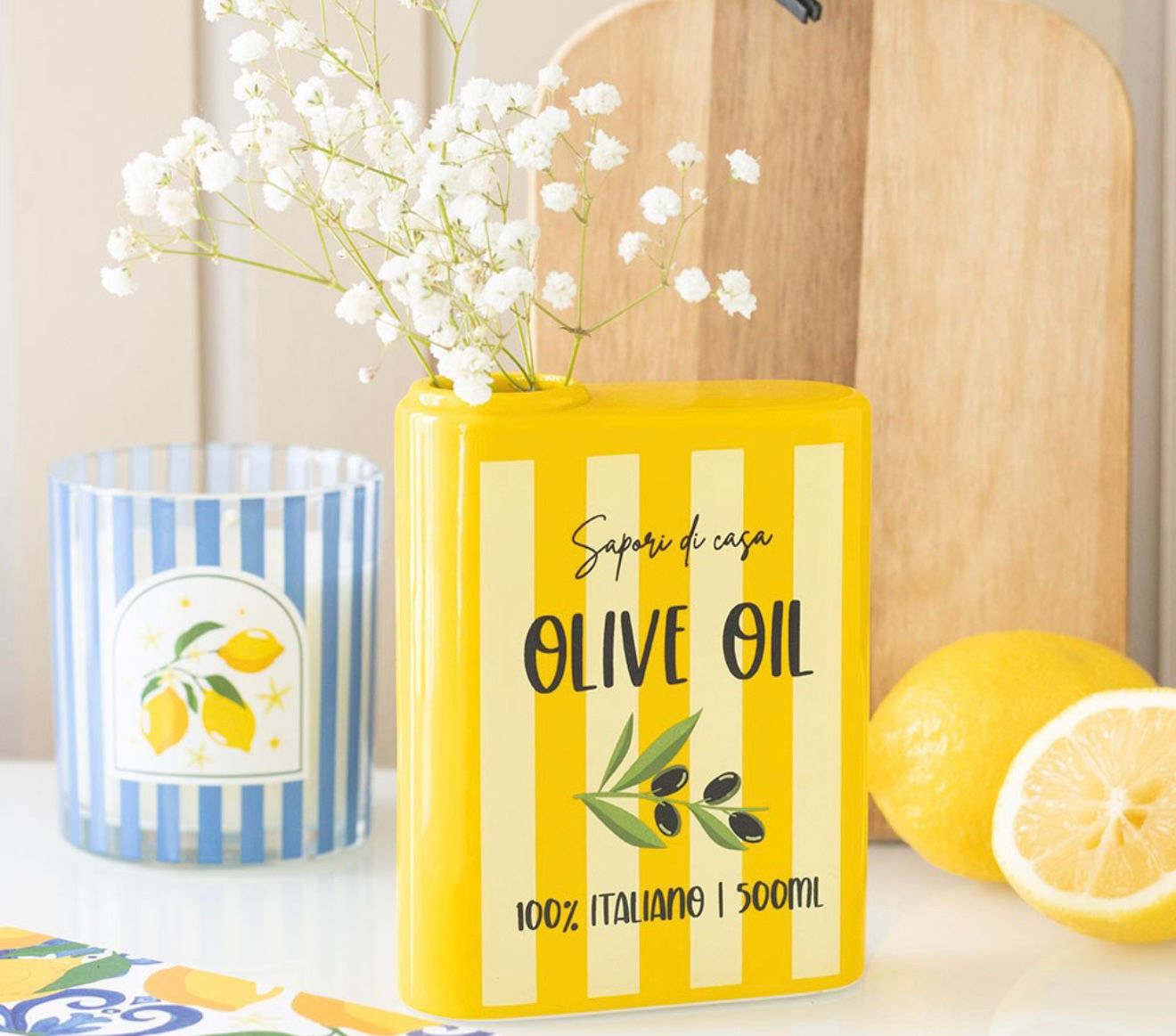 OLIVE OIL FLOWER VASE