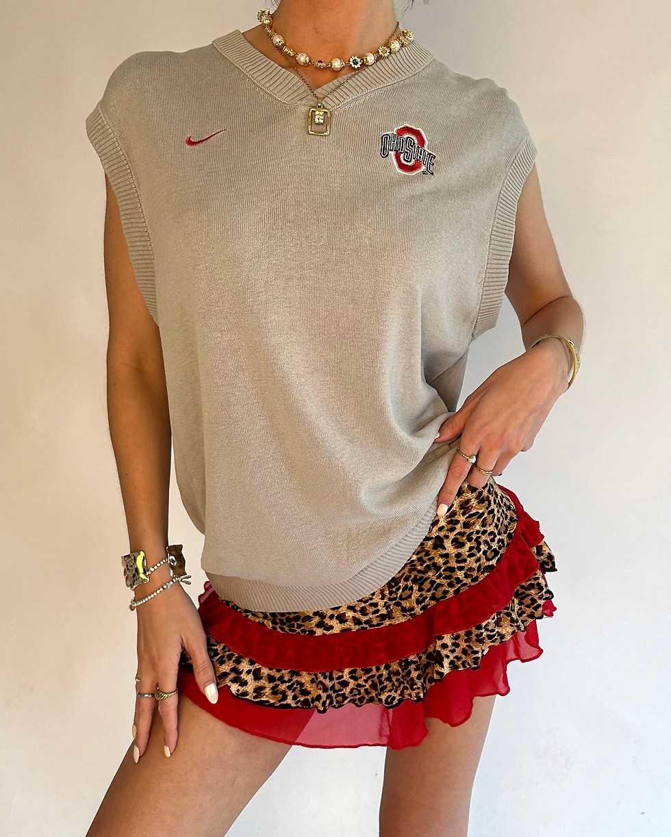 Miniature : Nike Ohio State Grey V Neck Sleeveless Jumper Sweater Vest