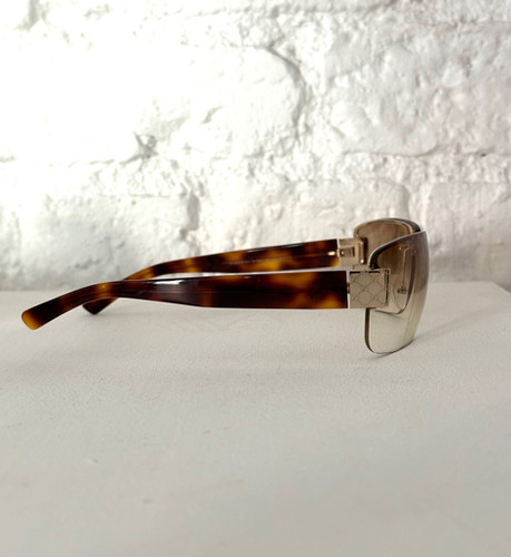 小物 00s archive GUCCI sunglasses rimless y2k Unisex Vintage y2k Gucci Brown Tinted Square Rimless
