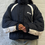 Thumbnail: 90s Fila Embroidered Logo Black & White Padded Puffer Jacket with Red Lining