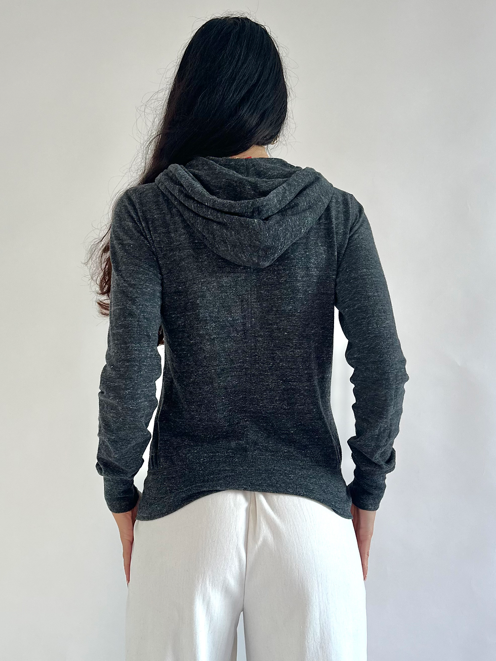 Miniatyrbild: 00s Nike Grey Zip Up Drawstring Hoodie