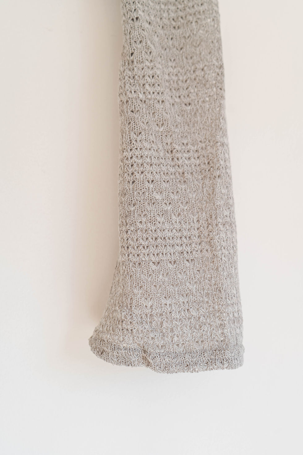 Miniatura: Y2K Extreme Crop Mesh Flare Sleeve Grey Crop Top