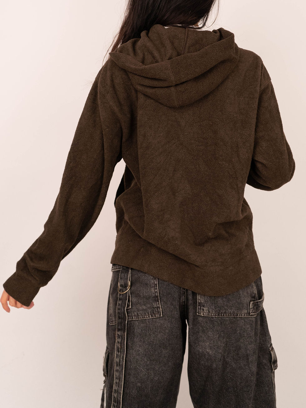 ภาพขนาดย่อ: Old Navy Brown & Yellow Zip-Up Fleece Hoodie