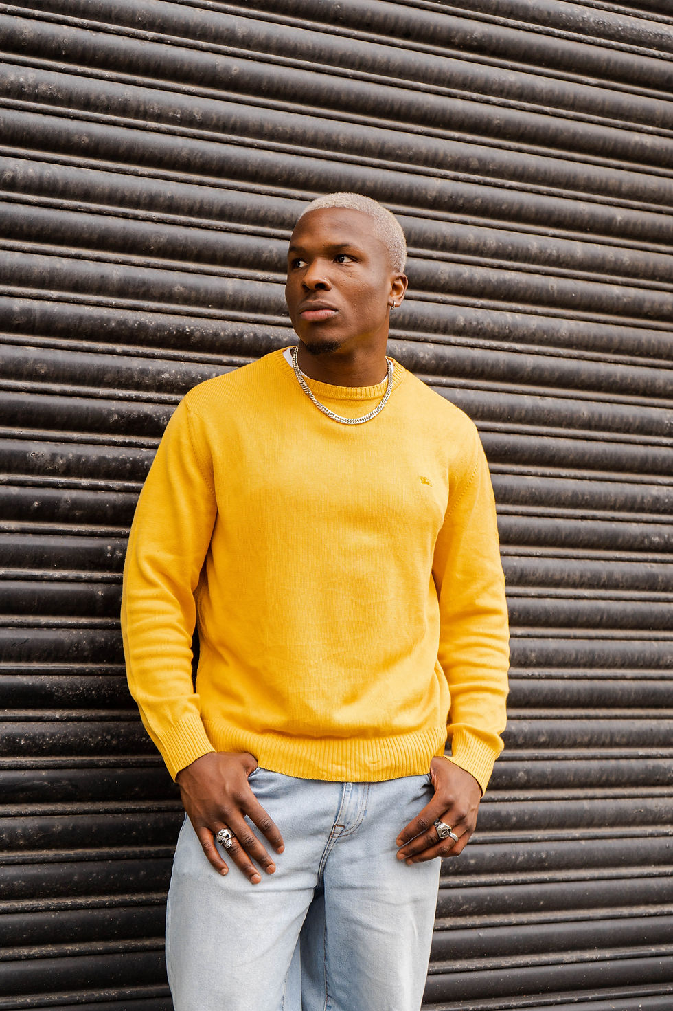 Thumbnail: Burberry Mustard Yellow Crew Neck Knit Jumper
