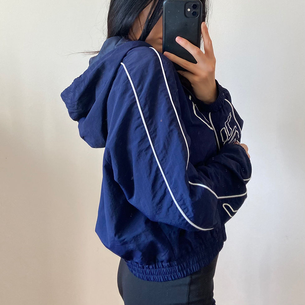 Miniaturbild: Fila Navy & White Zip-Up Rain Jacket