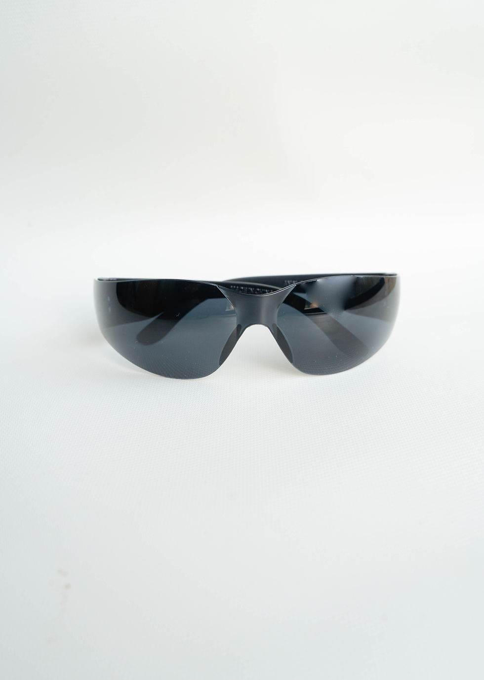 Thumbnail: Y2K Black Sport Wrap Around Rimless Sunglasses
