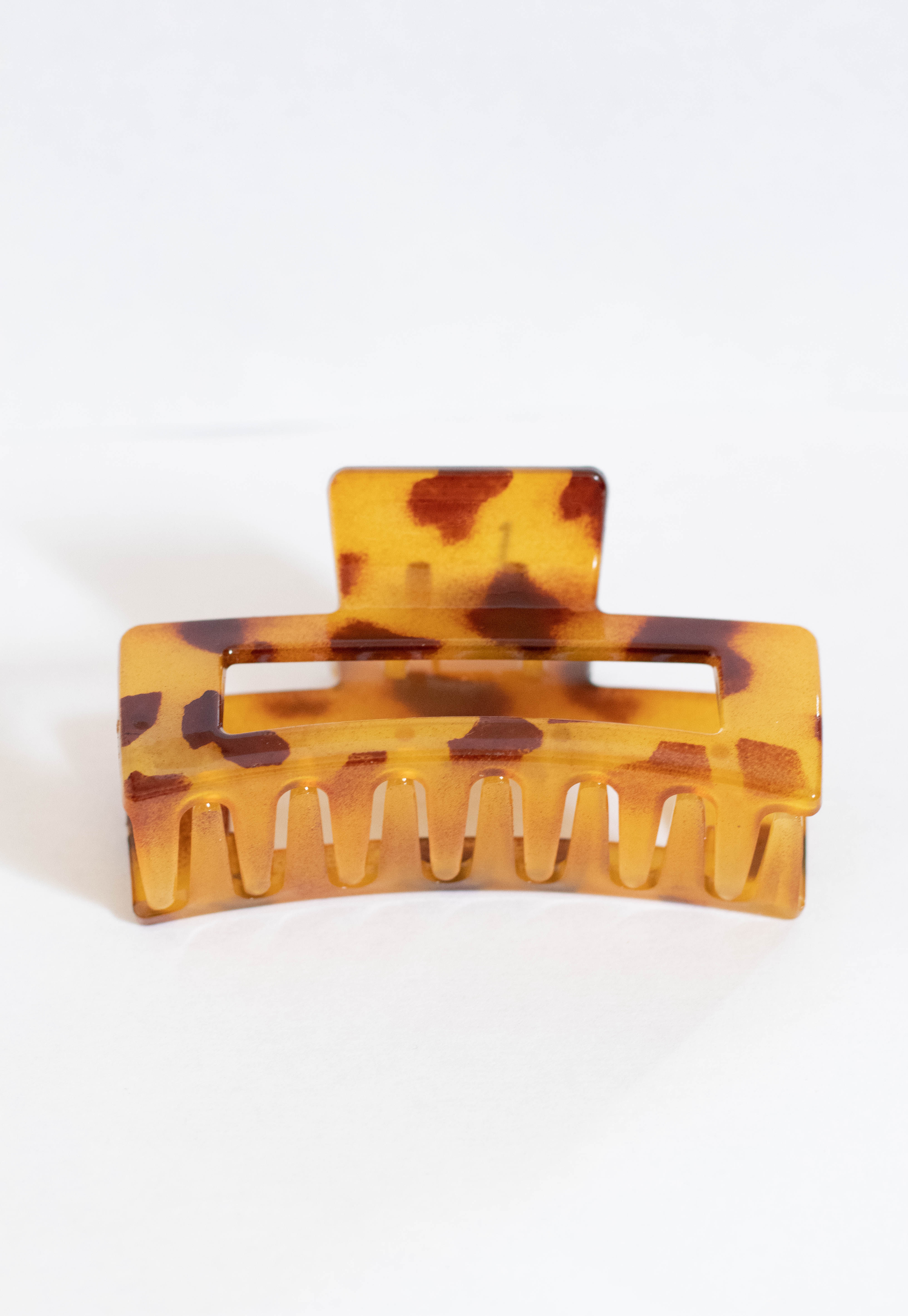 Tortoise Shell Rectangle Hair Claw