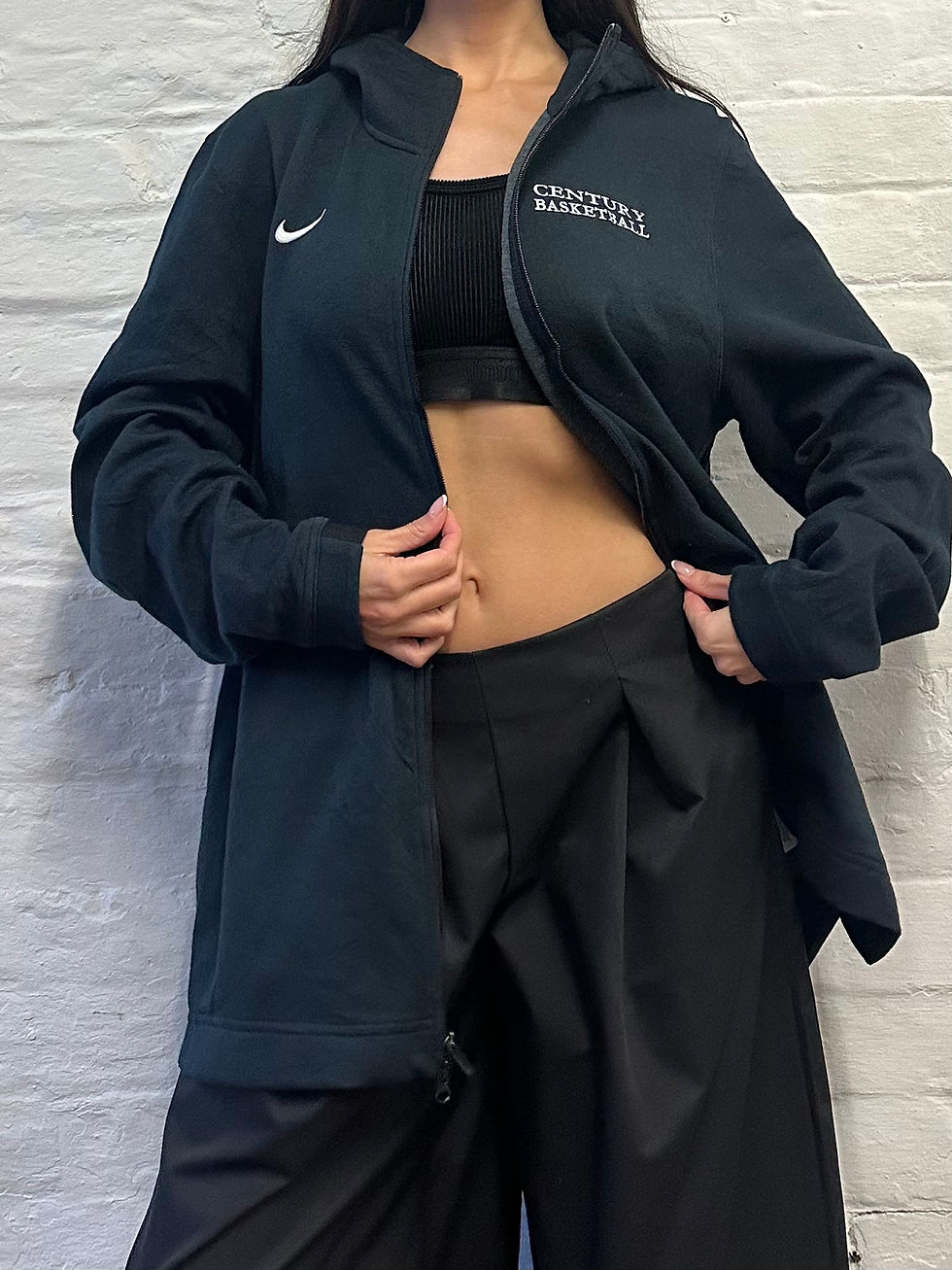 Miniaturbild: Nike Dri-Fit Embroidered Swoosh Century Basketball Zip Up Track Jacket with Hood