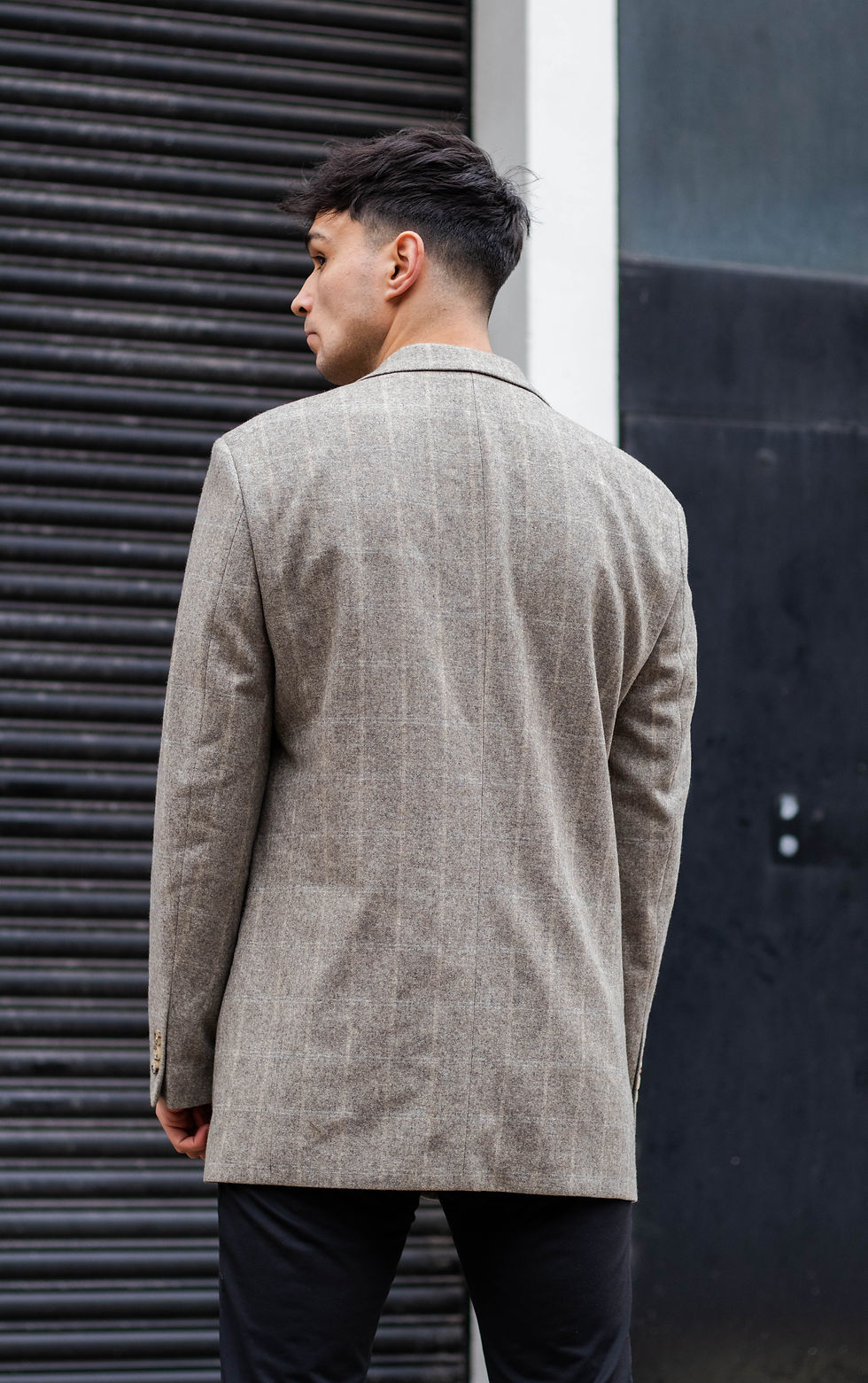 縮圖：Hugo Boss Check Wool & Cashmere Grey Blazer