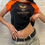Miniatura: 00s Harley Davidson Motorcyles Black & Orange Hawaii Graphic Print Baby Tee